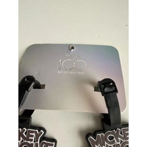 2 Pack DISNEY 100 Years Of Wonder Mickey Mouse Club LUGGAGE ID BAG TAGS NEW - Picture 4 of 10